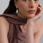 Amalfi Large Baroque Pearl Drop Earrings-White gembea jewelry