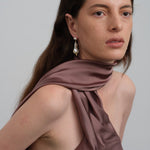 Amalfi Large Baroque Pearl Drop Earrings-Champagne gembea jewelry