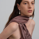 Amalfi Large Baroque Pearl Drop Earrings-Champagne gembea jewelry