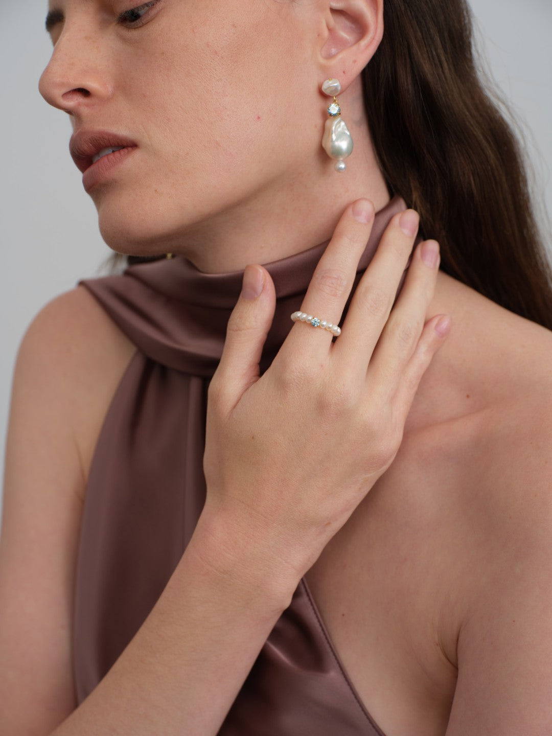 Amalfi Large Baroque Pearl Drop Earrings gembea jewelry