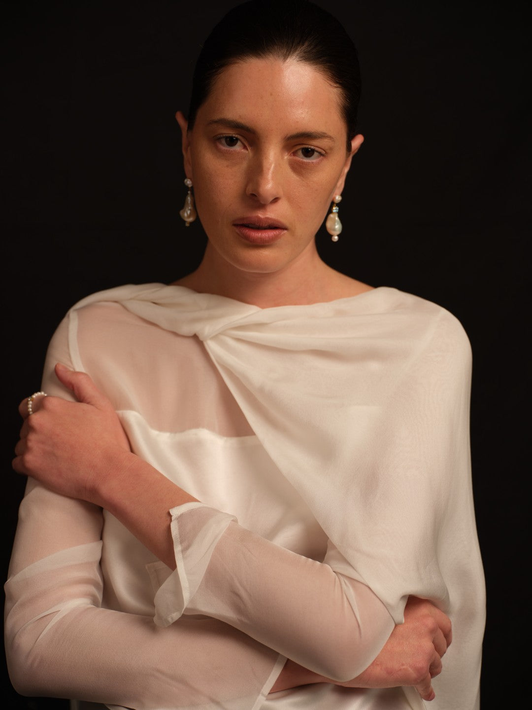 Amalfi Large Baroque Pearl Drop Earrings gembea jewelry