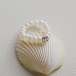 Amalfi Pearl Beaded Ring with Cubic zirconia gembea jewelry