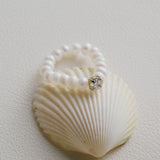 Amalfi Pearl Beaded Ring with Cubic zirconia gembea jewelry