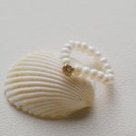 Amalfi Pearl Beaded Ring with Cubic zirconia gembea jewelry