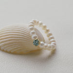 Amalfi Pearl Beaded Ring with Cubic zirconia gembea jewelry