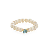 Amalfi Pearl Beaded Ring with Cubic zirconia gembea jewelry