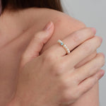 Amalfi Pearl Beaded Ring with Cubic zirconia gembea jewelry