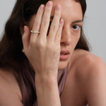 Amalfi Pearl Beaded Ring with Cubic zirconia gembea jewelry