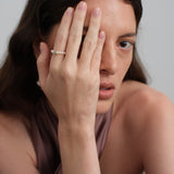 Amalfi Pearl Beaded Ring with Cubic zirconia gembea jewelry