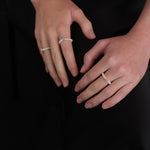 Amalfi Pearl Beaded Ring with Cubic zirconia gembea jewelry