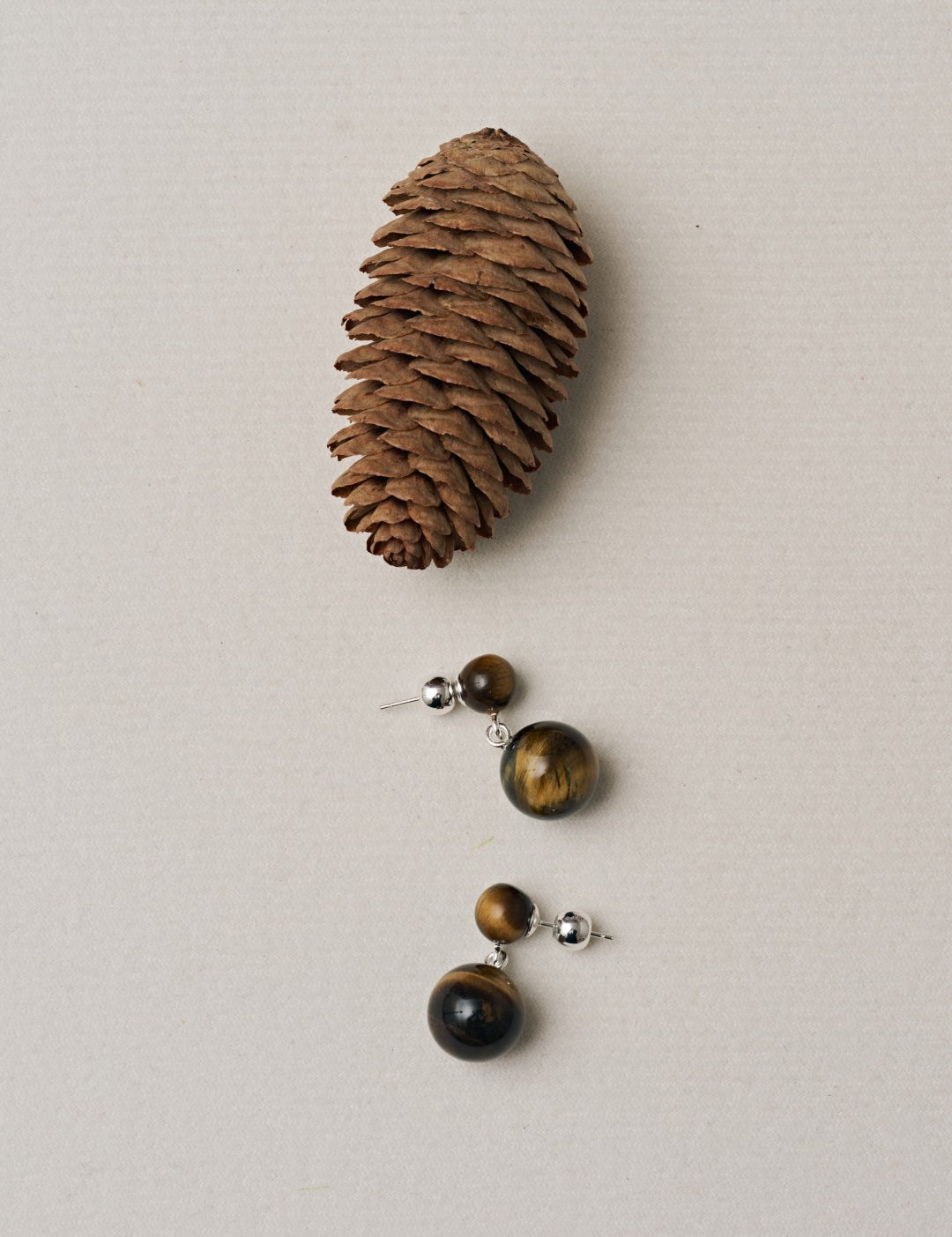 Amber Oak Tiger's Eye Earrings gembea jewelry