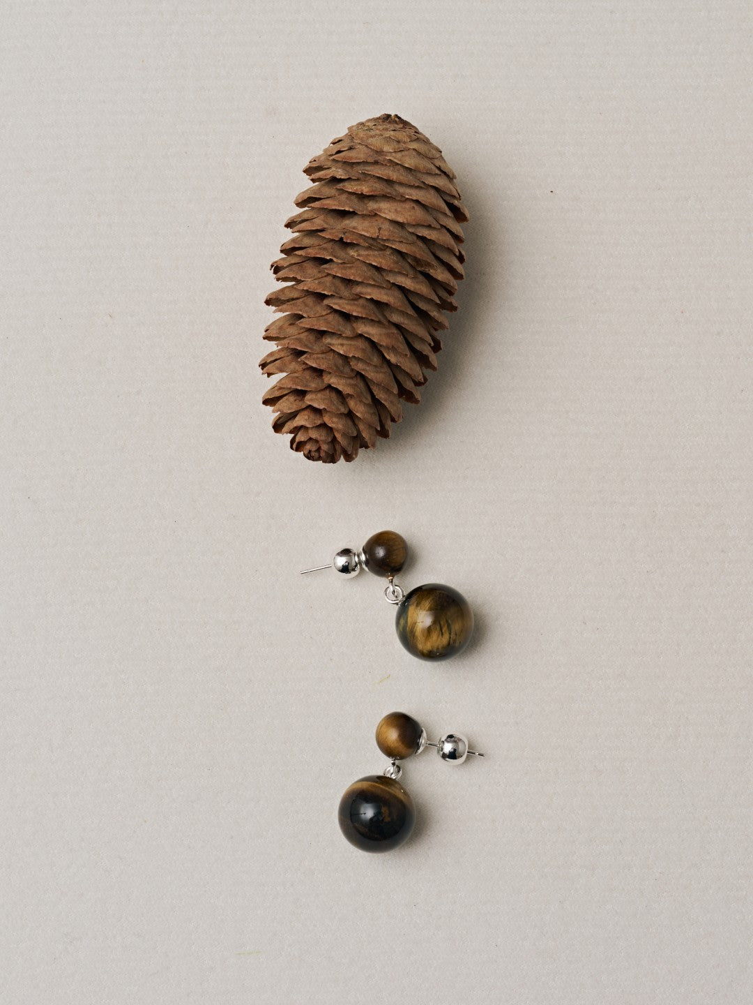 Amber Oak Tiger's Eye Earrings gembea jewelry