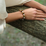 Amber Oak Tiger's Eye Pearl Bracelet gembea jewelry