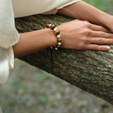 Amber Oak Tiger's Eye Pearl Bracelet gembea jewelry