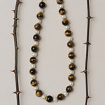 Amber Oak Tiger's Eye Pearl Necklace gembea jewelry