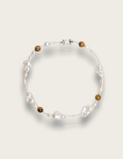 Amber Baroque Pearl Necklace gembea jewelry