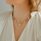 Amethyst Rice Pearl Necklace - Gembea Jewelry