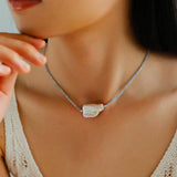 Sea's Embrace Series Aquamarine Pearl Necklace - Gembea Jewelry