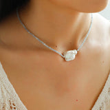Sea's Embrace Series Aquamarine Pearl Necklace - Gembea Jewelry