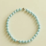 Aquamarine Stone Beaded Necklace gembea jewelry