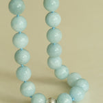 Aquamarine Stone Beaded Necklace gembea jewelry