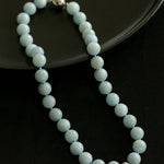 Aquamarine Stone Beaded Necklace gembea jewelry