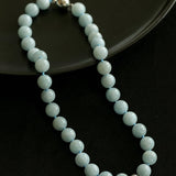 Aquamarine Stone Beaded Necklace gembea jewelry