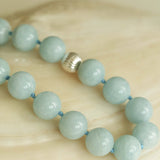 Aquamarine Stone Beaded Necklace gembea jewelry