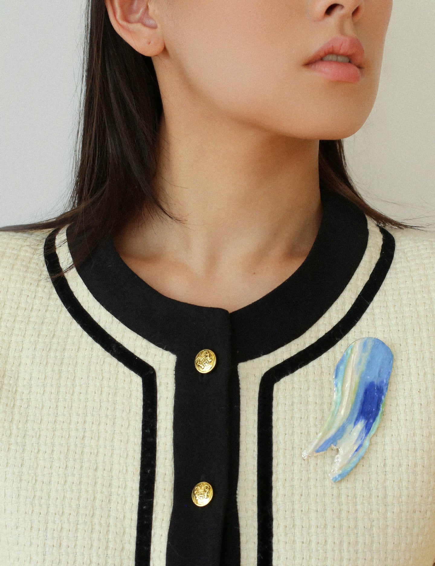 Artistic Colorful Oil Painting Brooch gembea jewelry