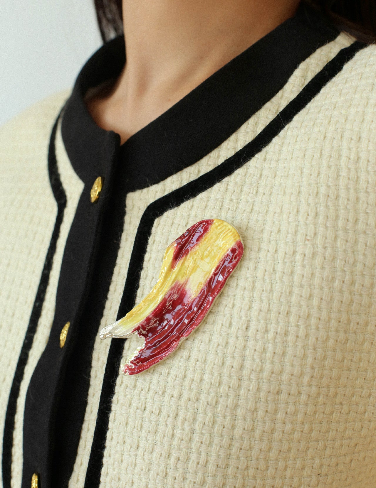 Artistic Colorful Oil Painting Brooch gembea jewelry