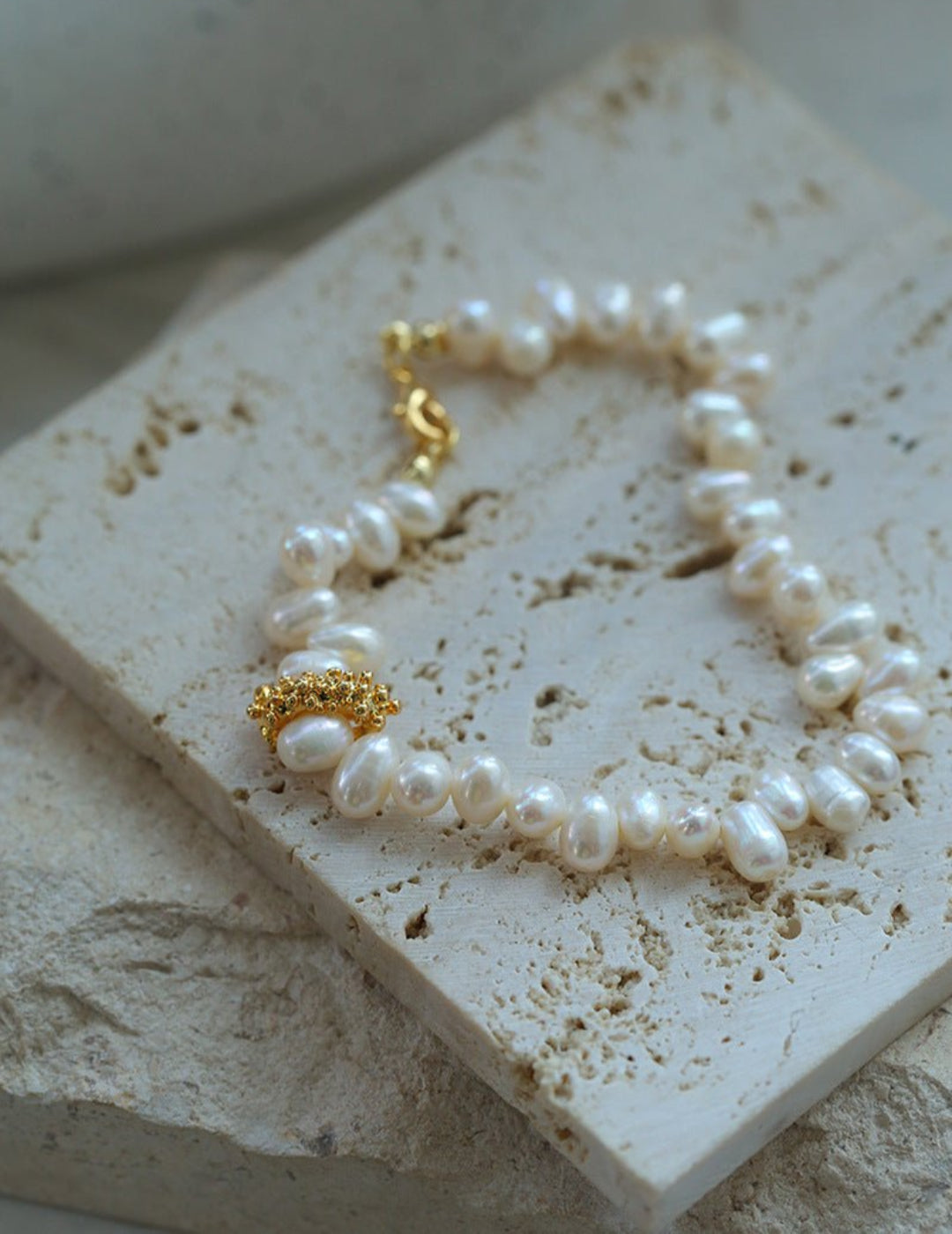 Asymmetrical Freshwater Pearl Bracelet