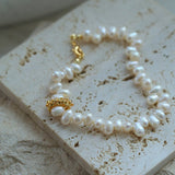 Asymmetrical Freshwater Pearl Bracelet