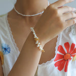 Asymmetrical Freshwater Pearl Bracelet