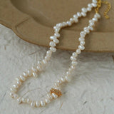 Asymmetrical Freshwater Pearl Necklace gembea jewelry
