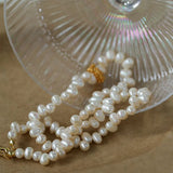 Asymmetrical Freshwater Pearl Necklace gembea jewelry