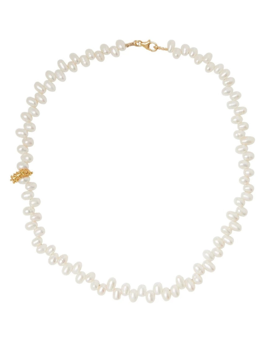 Asymmetrical Freshwater Pearl Necklace gembea jewelry