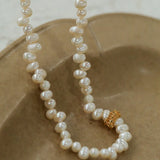 Asymmetrical Freshwater Pearl Necklace gembea jewelry