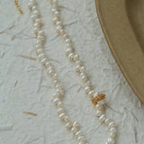 Asymmetrical Freshwater Pearl Necklace gembea jewelry