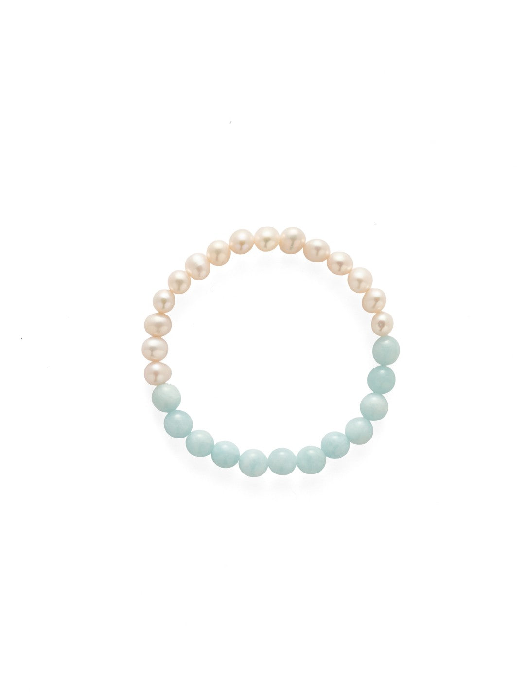 Azure Whisper Aquamarine Freshwater Pearl Bracelet gembea jewelry