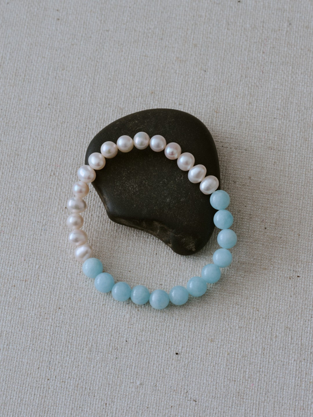Azure Whisper Aquamarine Freshwater Pearl Bracelet gembea jewelry