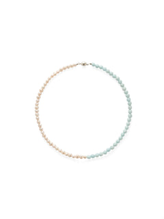 Azure Whisper Aquamarine Freshwater Pearl Necklace gembea jewelry
