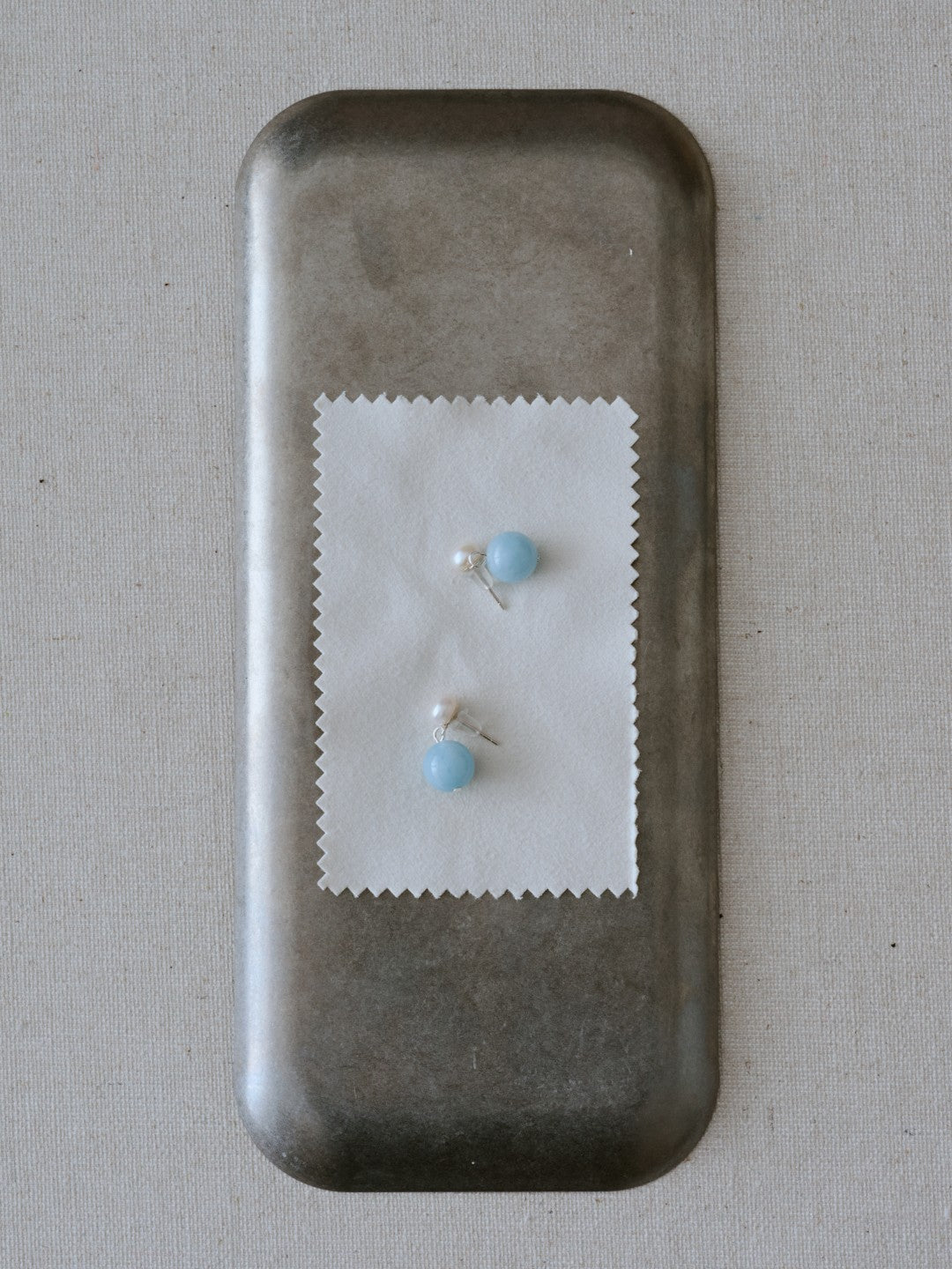 Azure Whisper Aquamarine Pearl Drop Earrings gembea jewelry