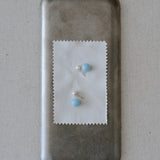 Azure Whisper Aquamarine Pearl Drop Earrings gembea jewelry