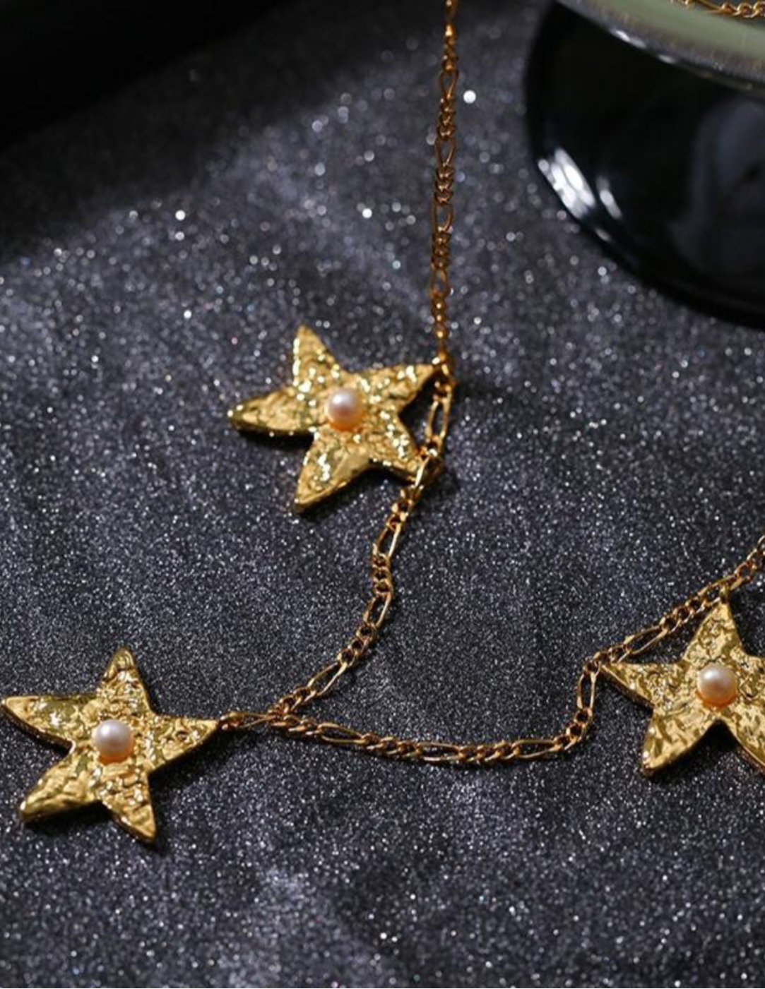 Dazzling Three Stars Necklace Gold Silver