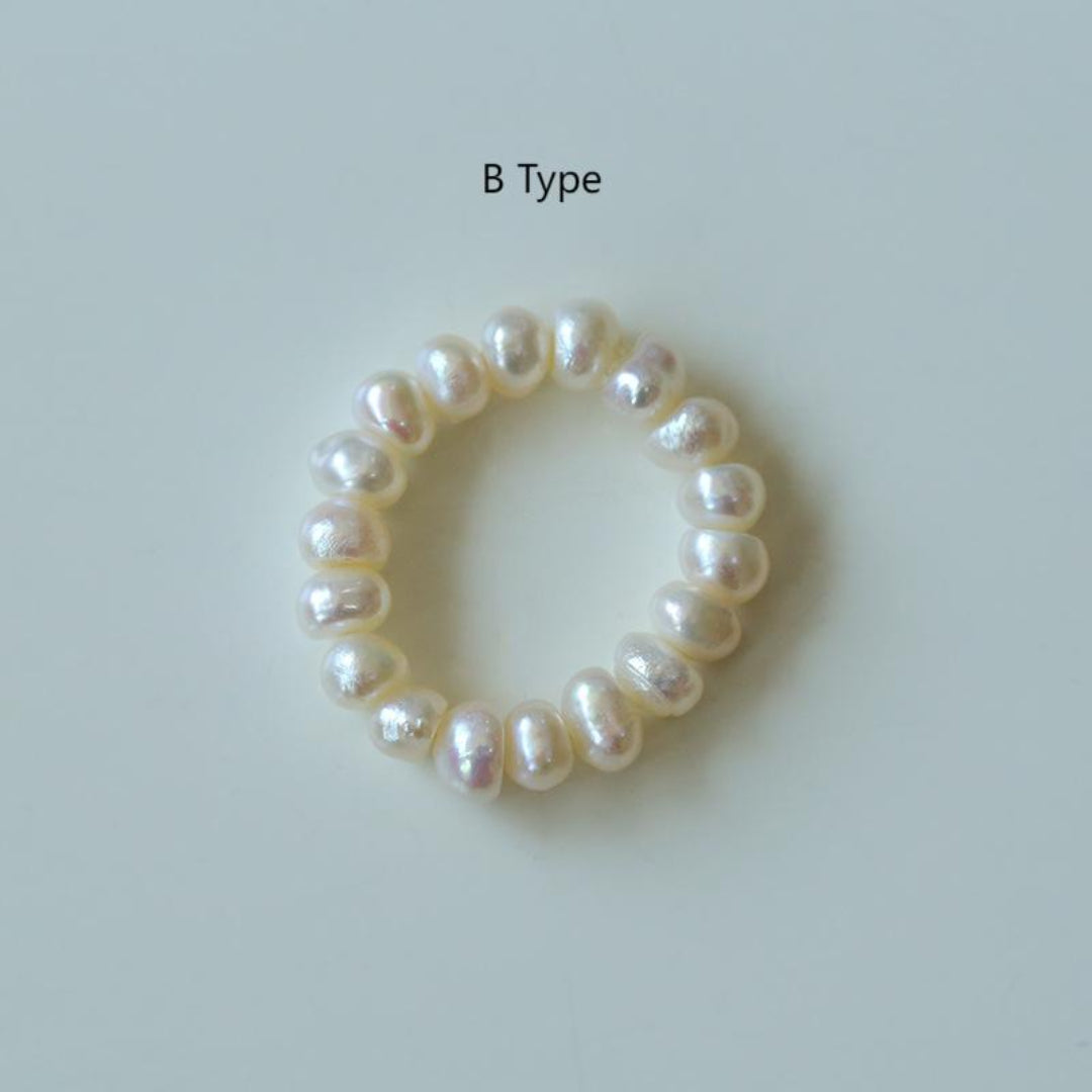 Gembea Jewelry Elastic Irregular Pearl Ring