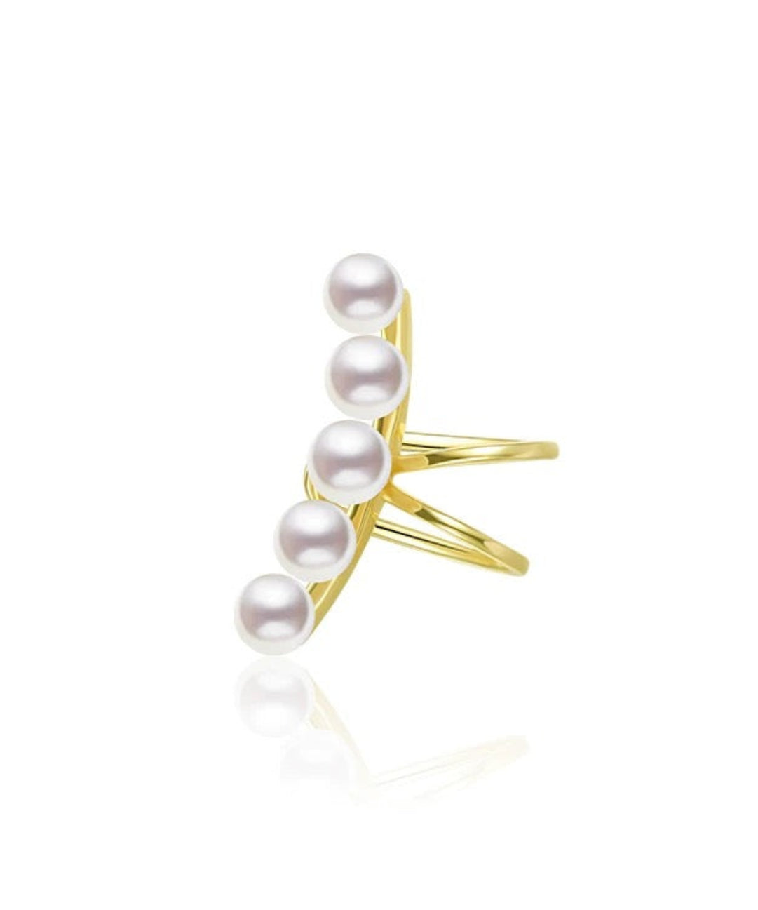 Balance Beam Freshwater Pearl Single Ear Clip gembea jewelry