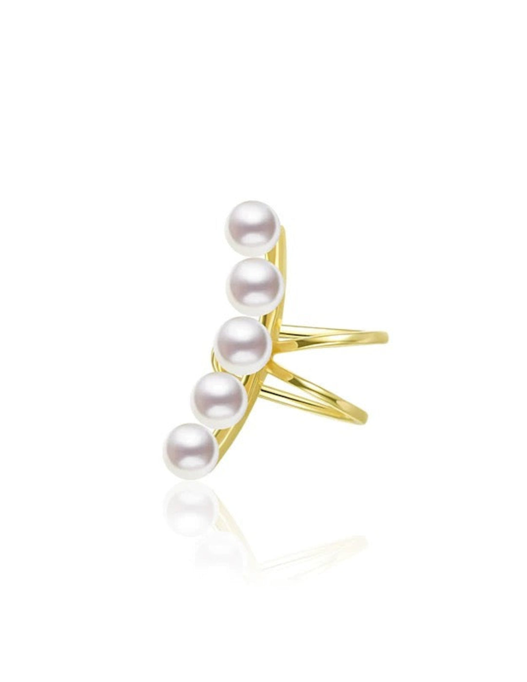 Balance Beam Freshwater Pearl Single Ear Clip gembea jewelry