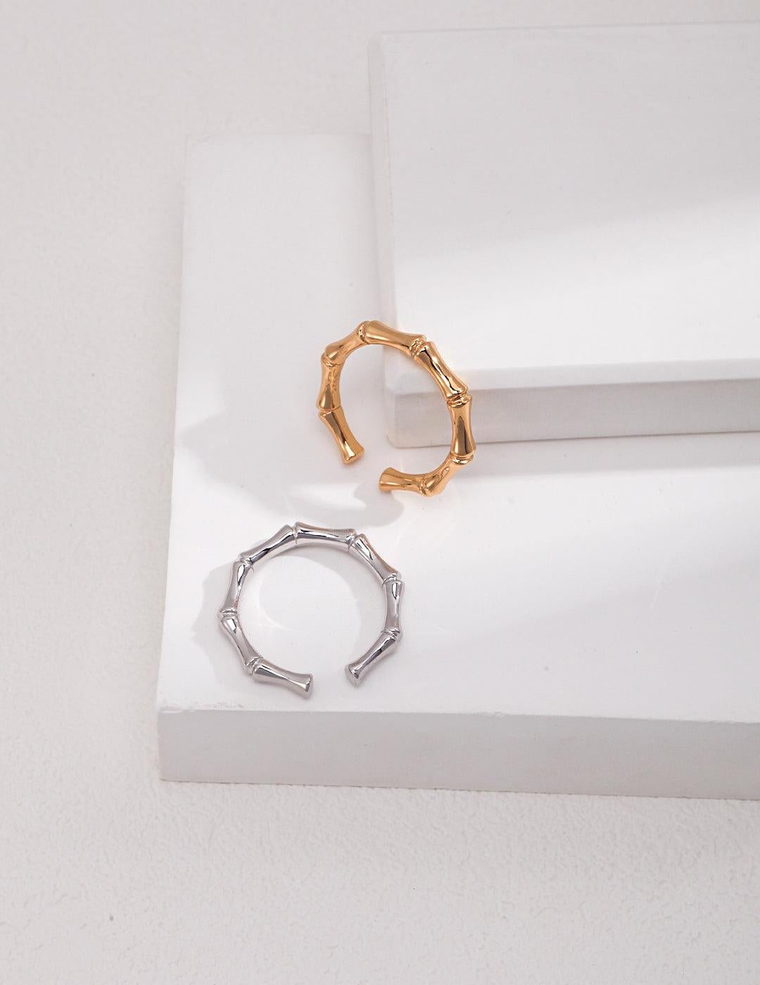 Bamboo Knot Sterling Silver Ring - Gembea Jewelry