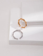 Bamboo Knot Sterling Silver Ring - Gembea Jewelry