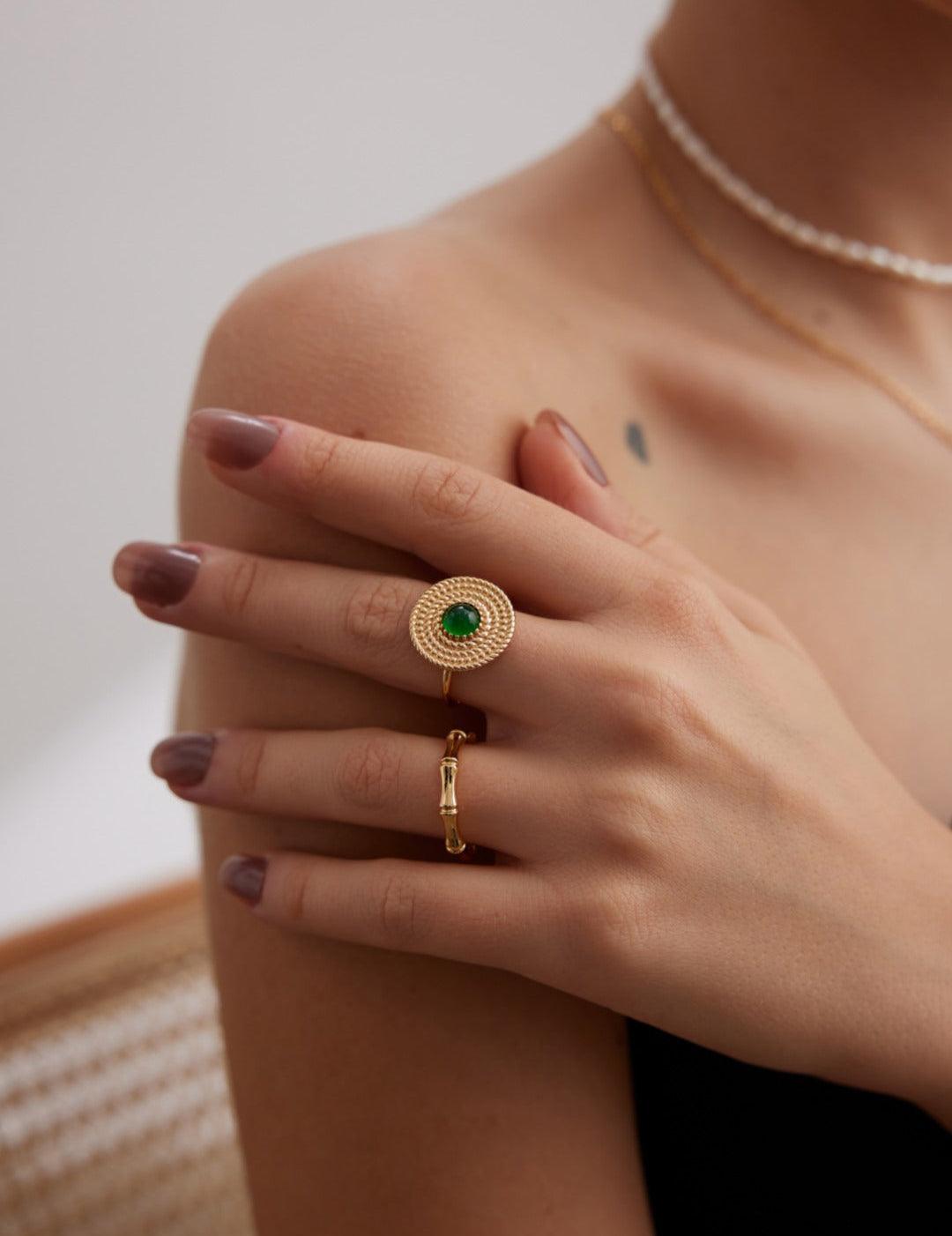 Bamboo Knot Sterling Silver Ring - Gembea Jewelry